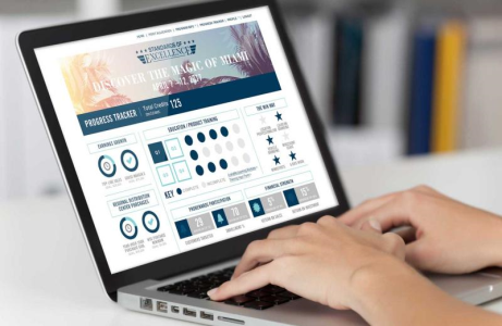 standards of excellence program website on laptop